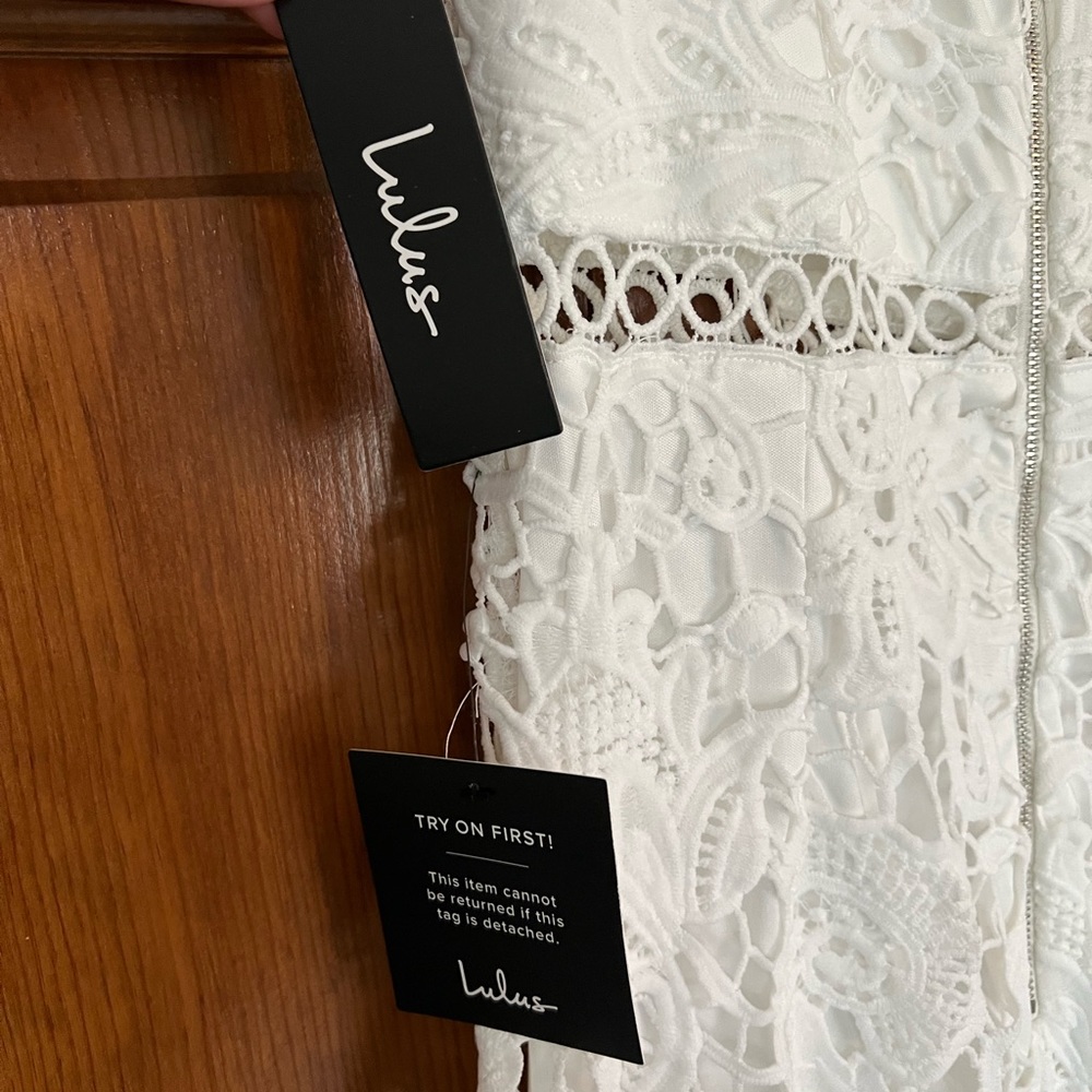 Lulus Briarwood White Lace Midi Dress - Picture 3 of 4